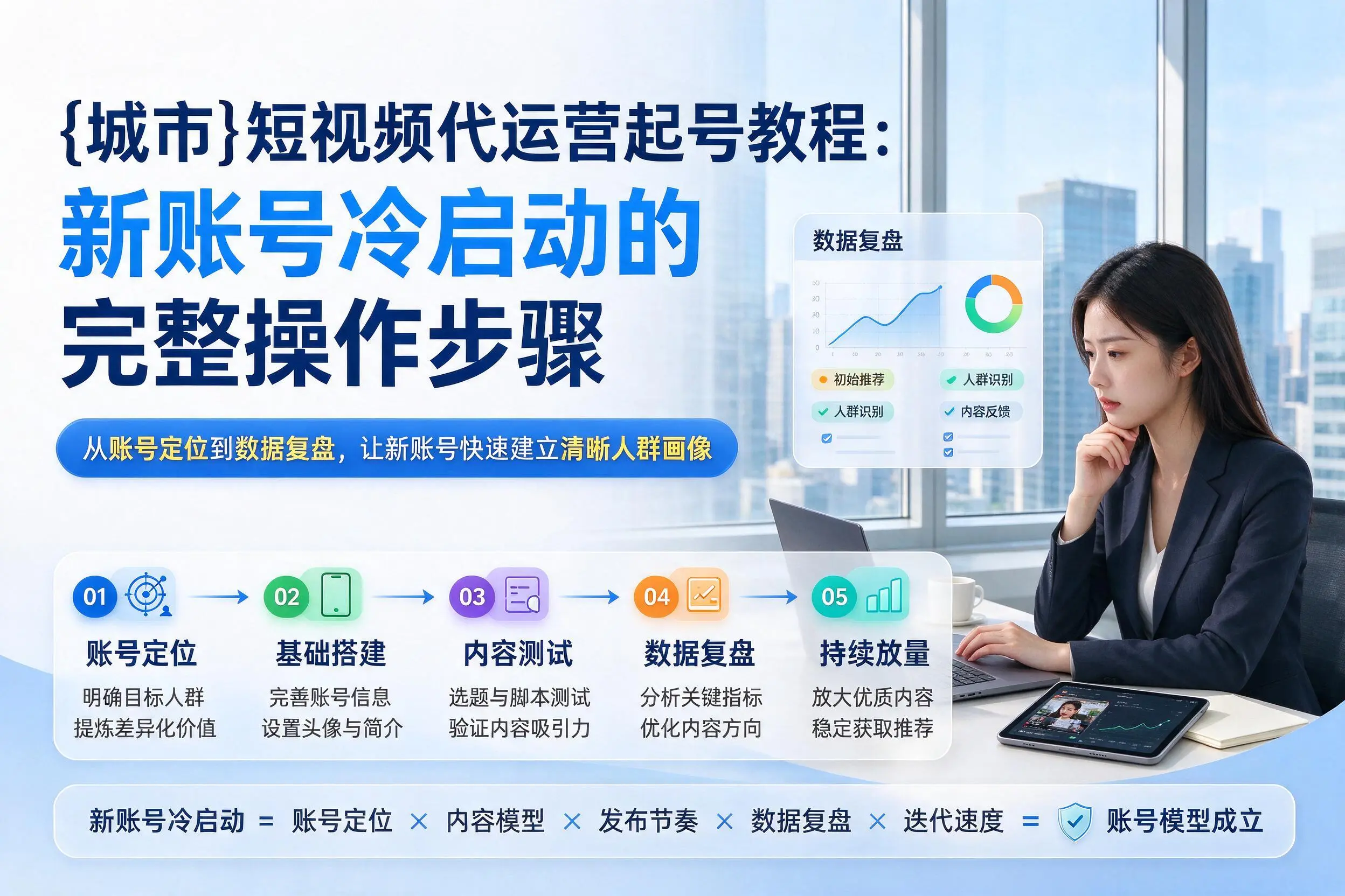 晋城短视频代运营起号教程:新账号冷启动的完整操作步骤