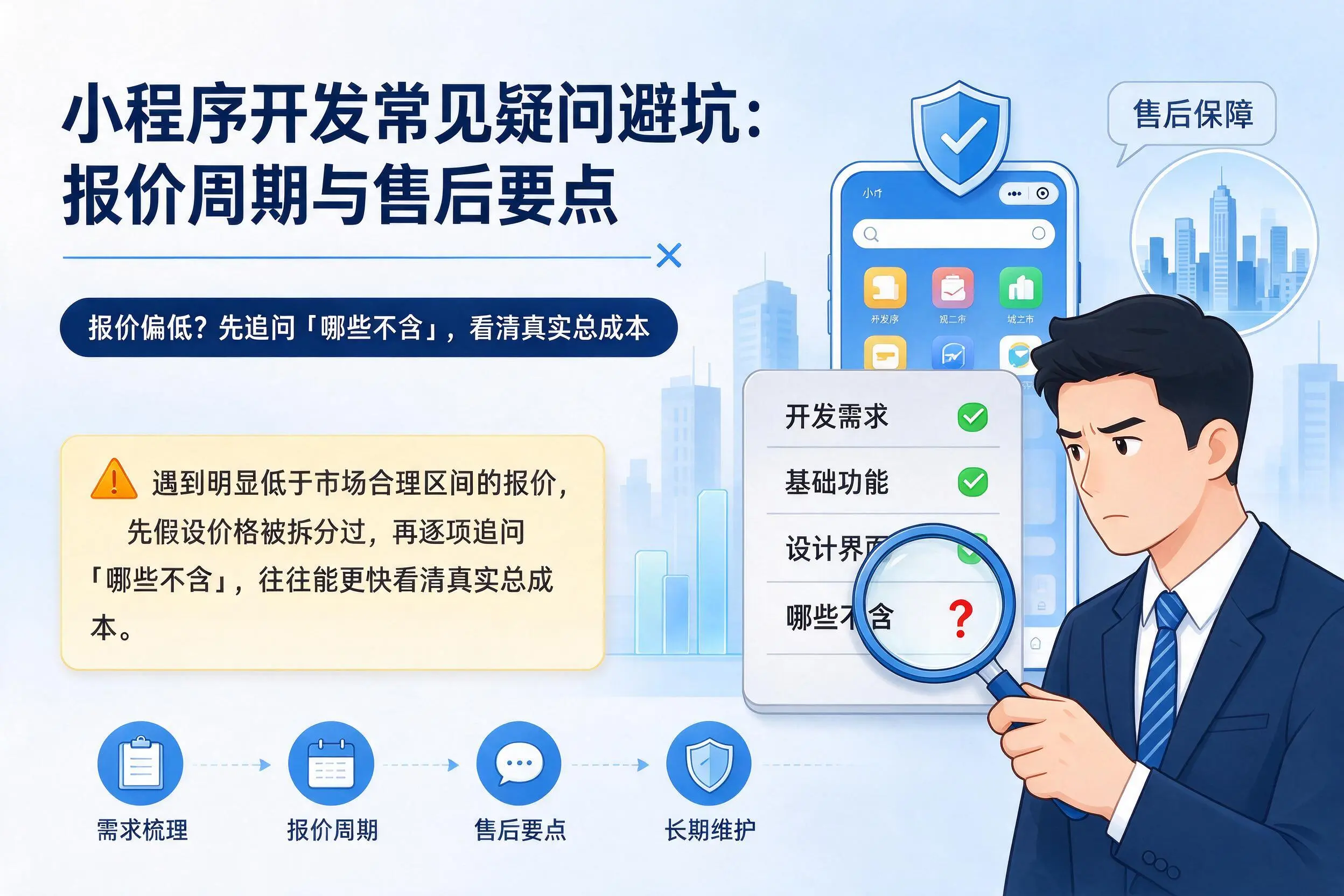晋城小程序开发常见疑问避坑：报价周期与售后要点
