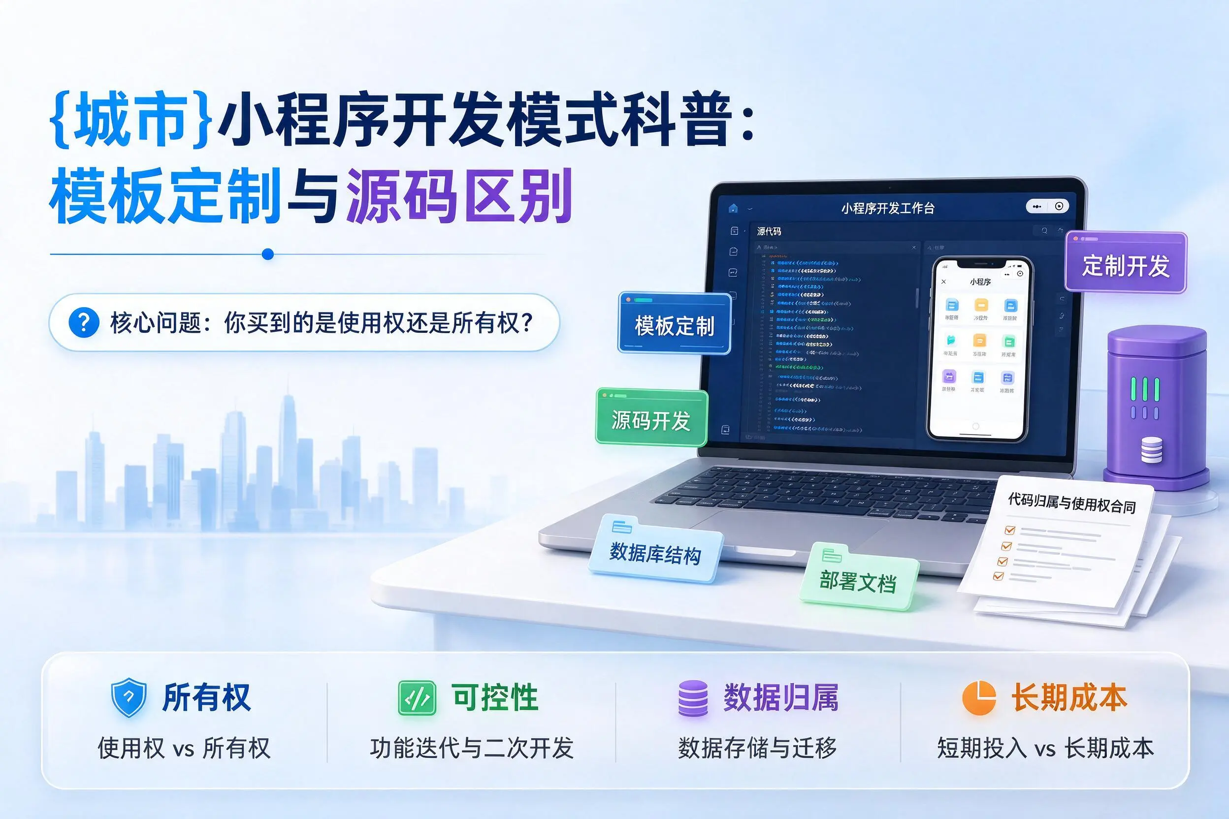 晋城小程序开发模式科普:模板定制与源码区别