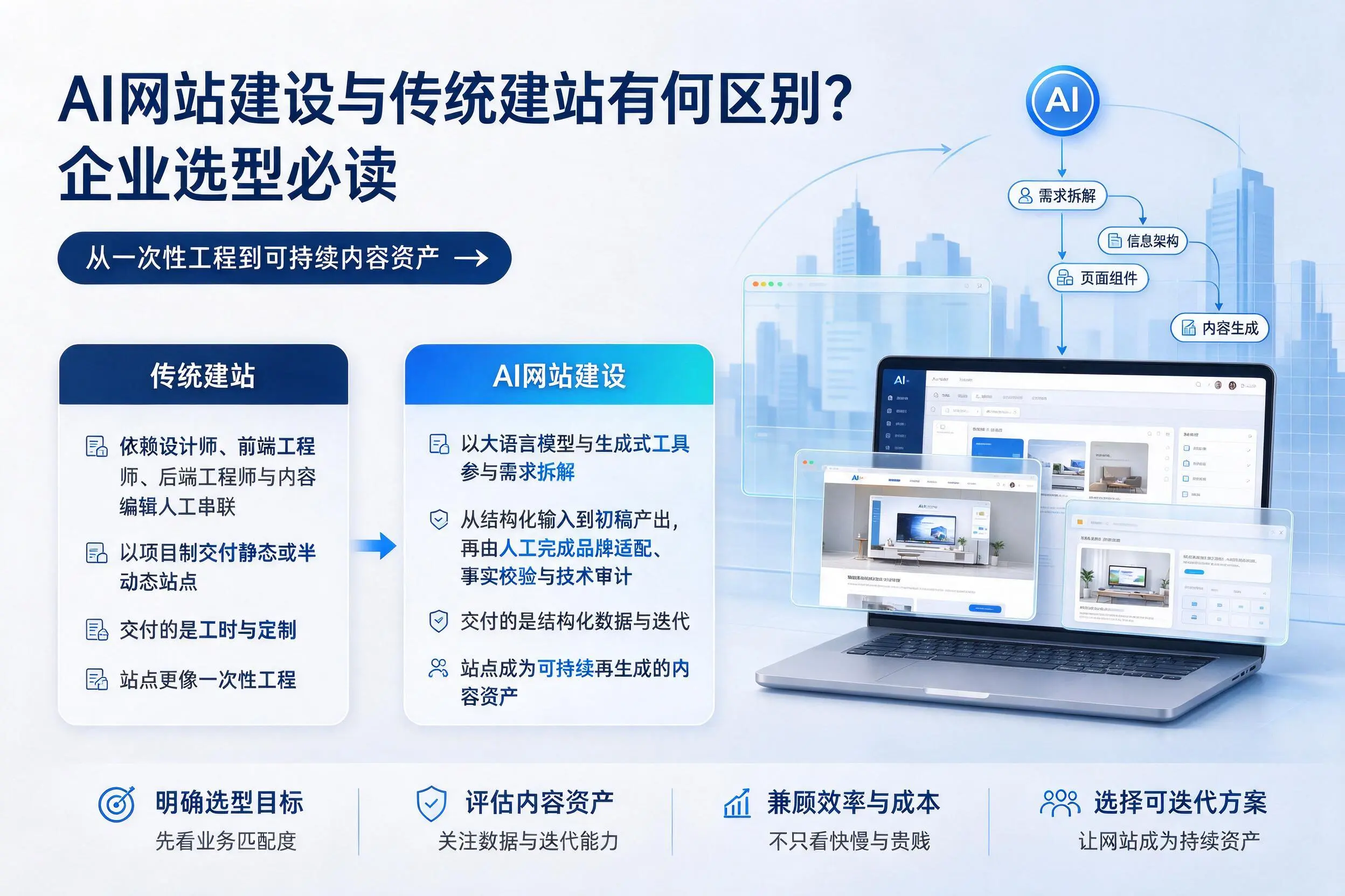 AI网站建设与传统建站有何区别？晋城企业选型必读