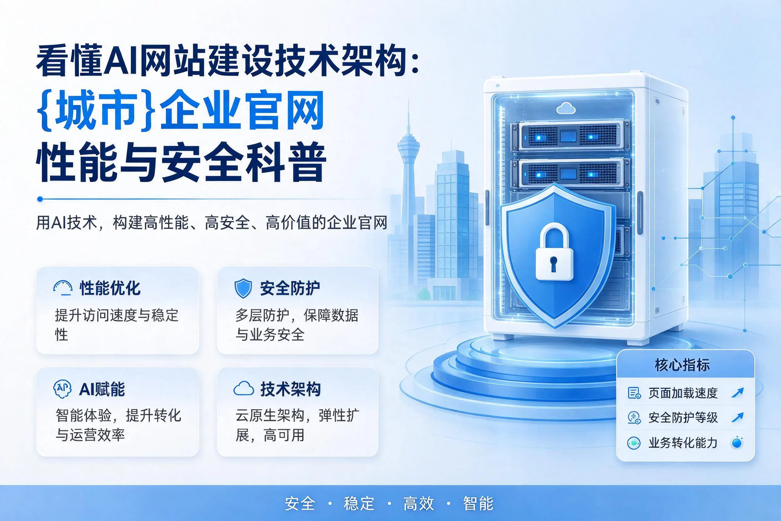 看懂AI网站建设技术架构：晋城企业官网性能与安全科普