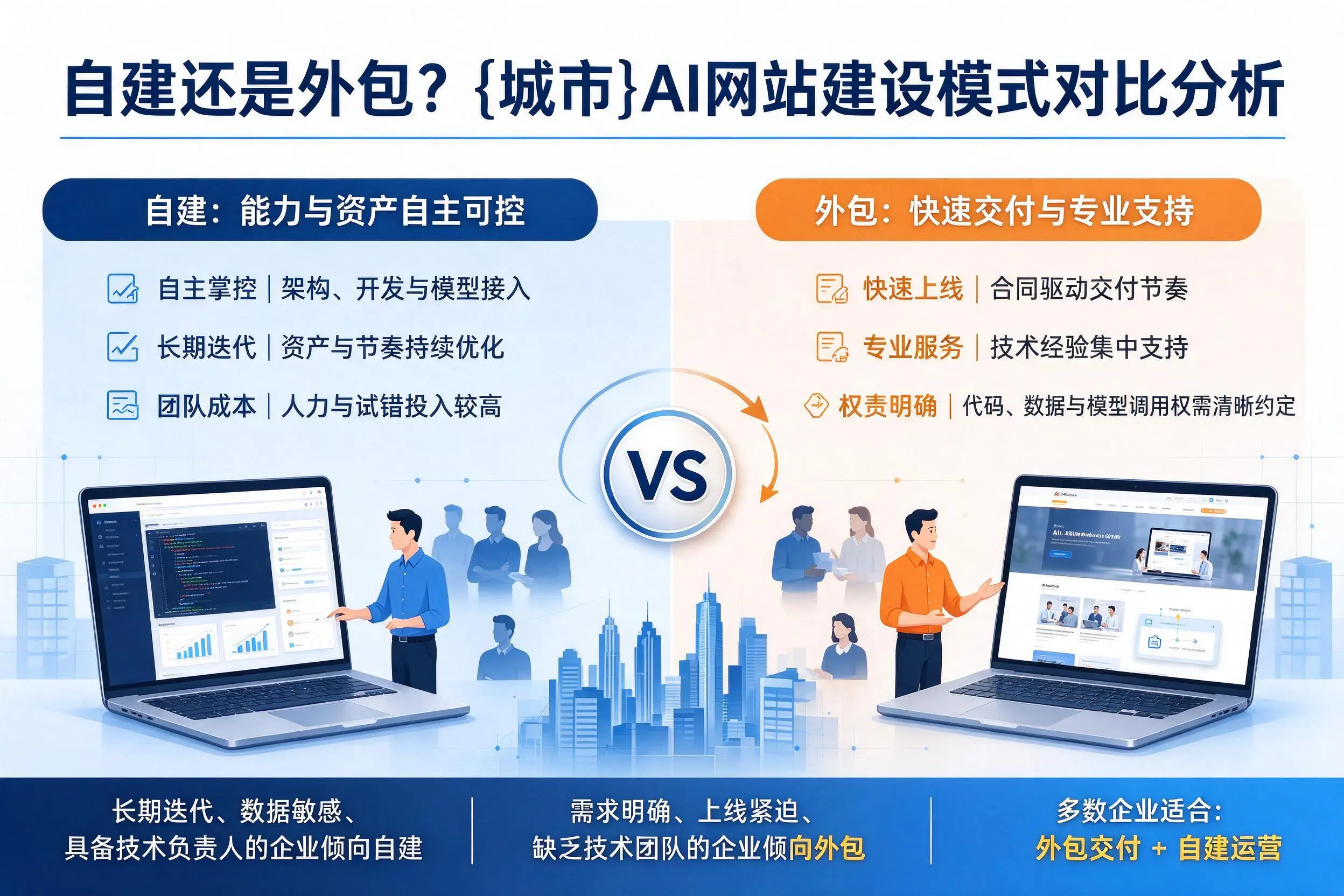 自建还是外包？晋城AI网站建设模式对比分析