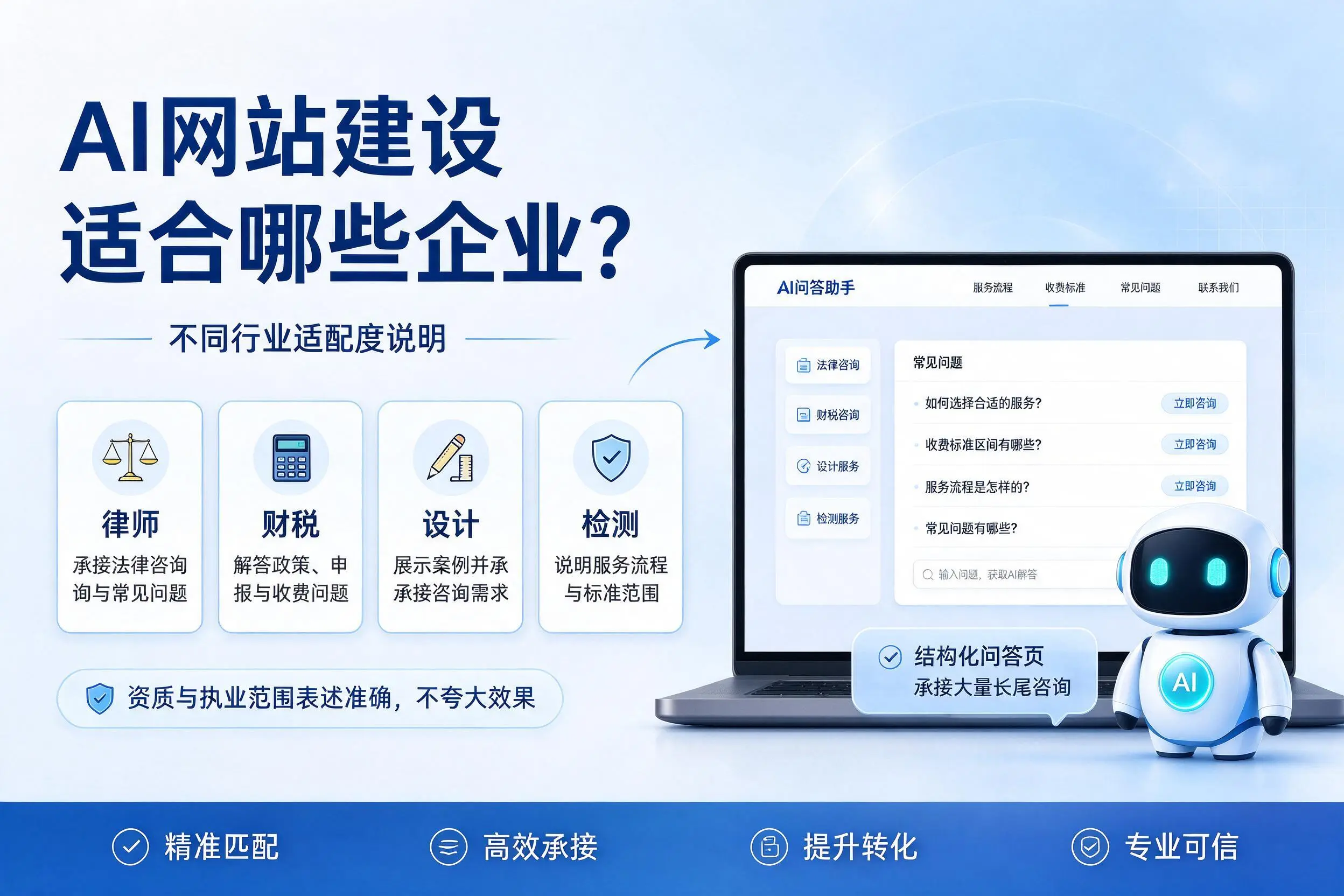 AI网站建设适合哪些企业？晋城不同行业适配度说明